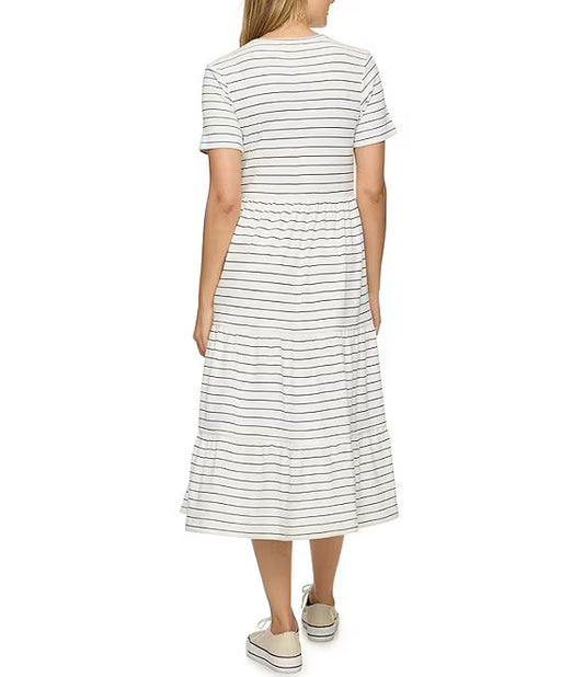 Flag & Anthem ASHBY SS TIERED STRIPE DRESS