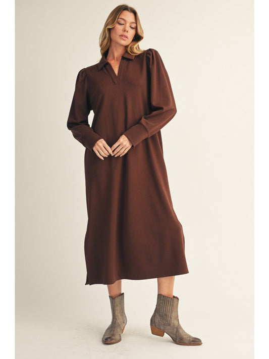 Umber Knit Colored Dress