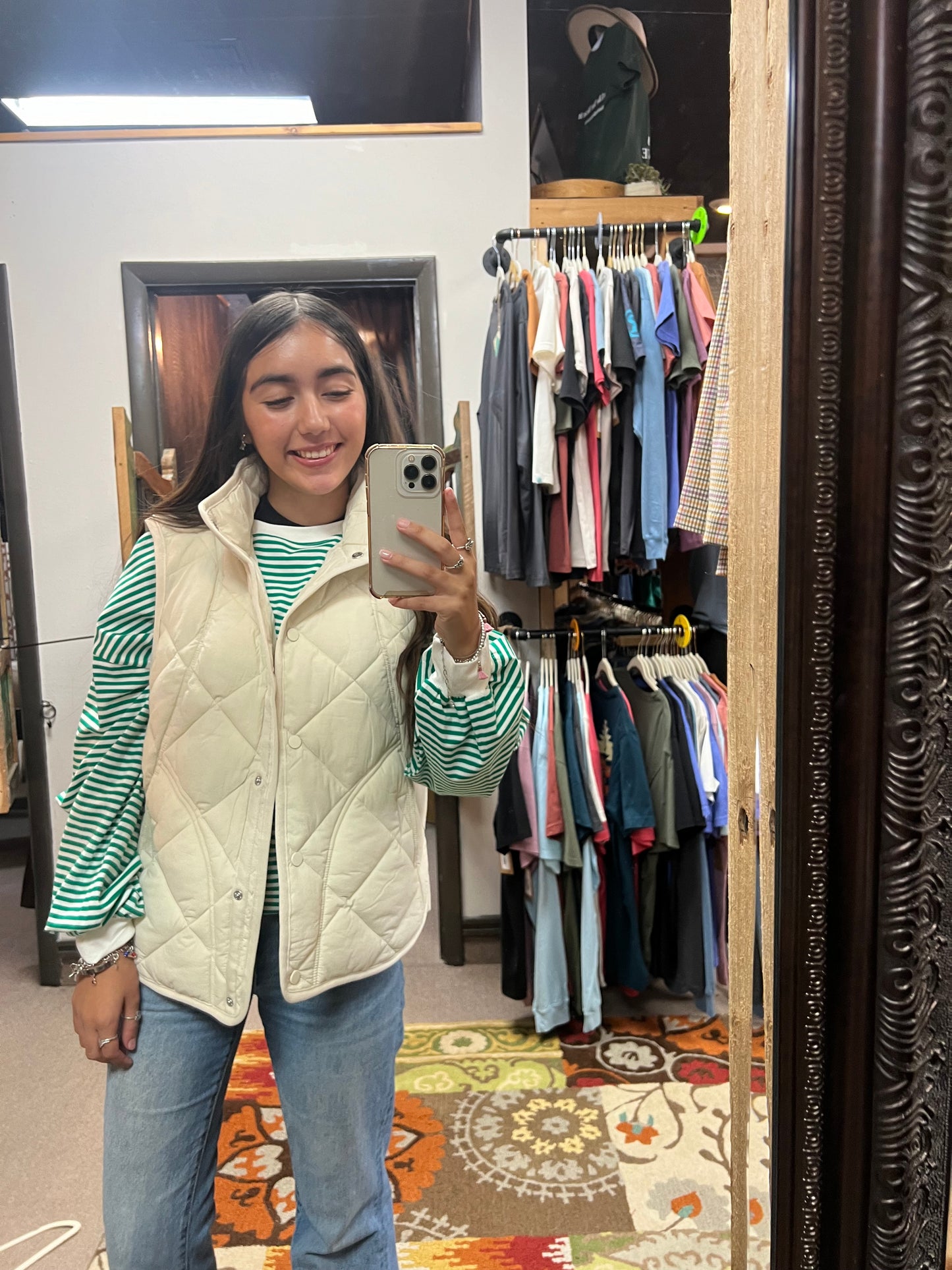 TRIBAL Moonstone QUILTED A-LINE PUFFER VEST