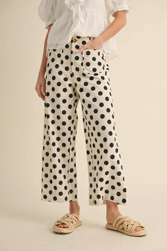 Polka Dot Wide Leg Pant