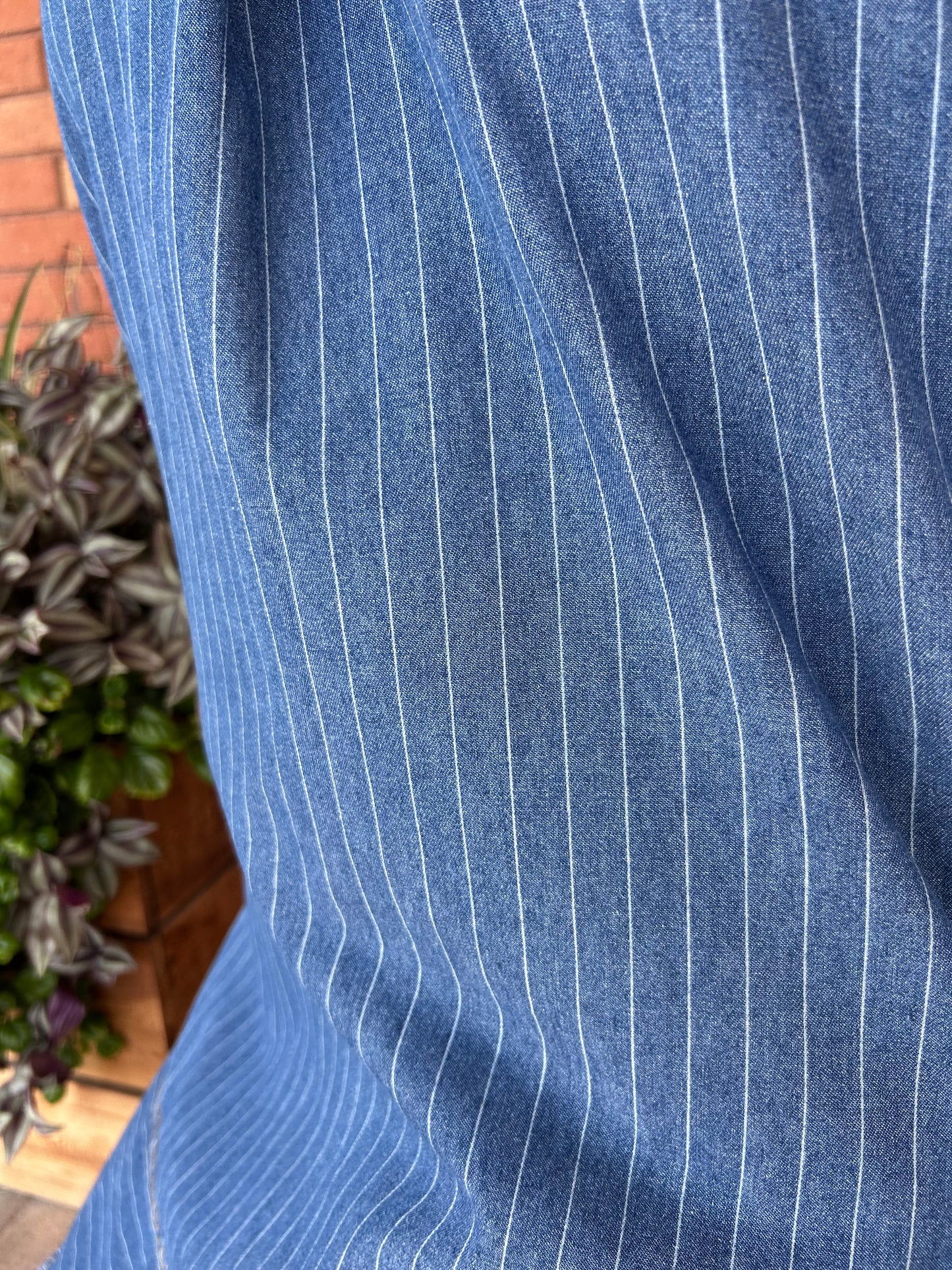 Denim Puff Sleeve Midi Dress