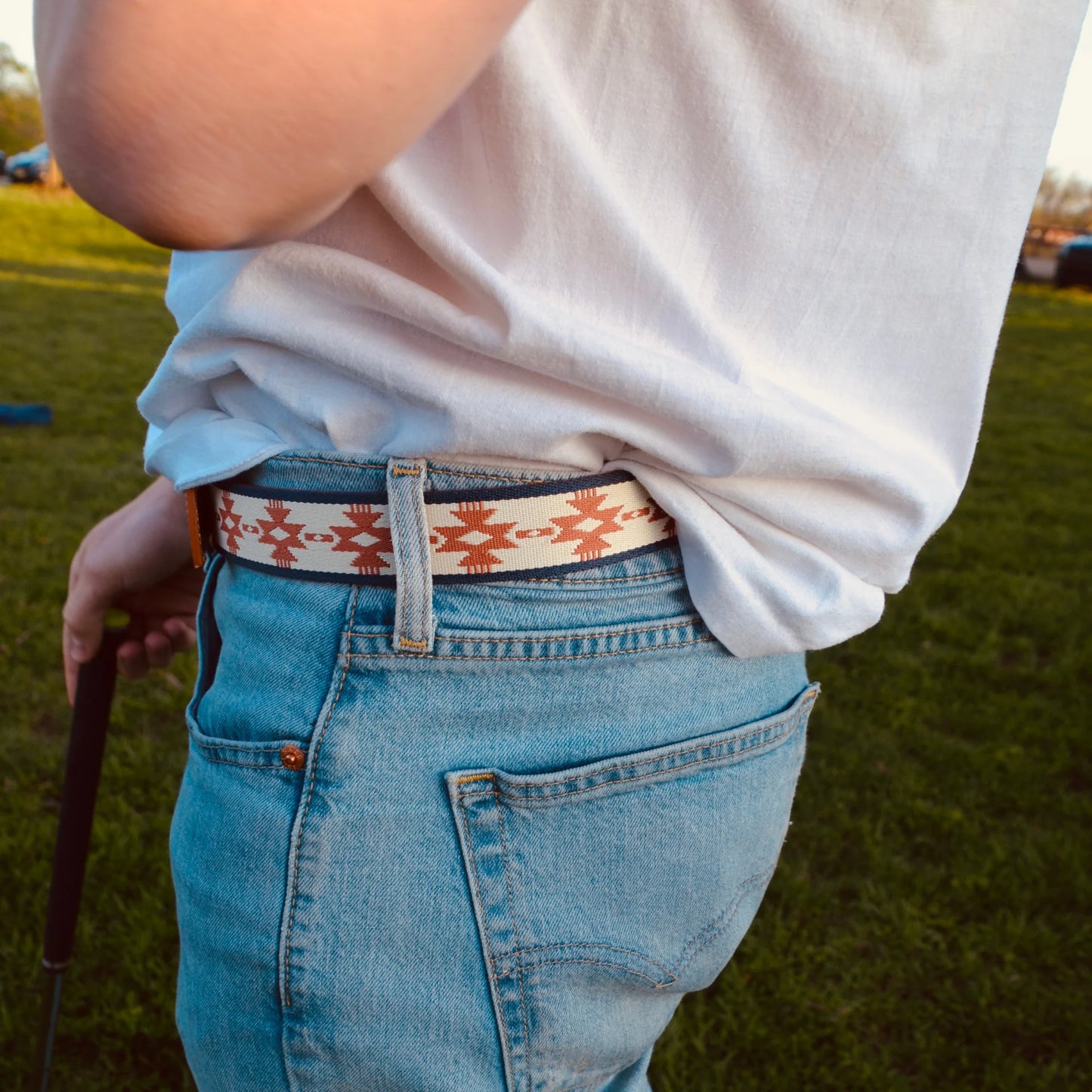 Cowboy Country Club WOVEN LEATHER BANDERA BELT