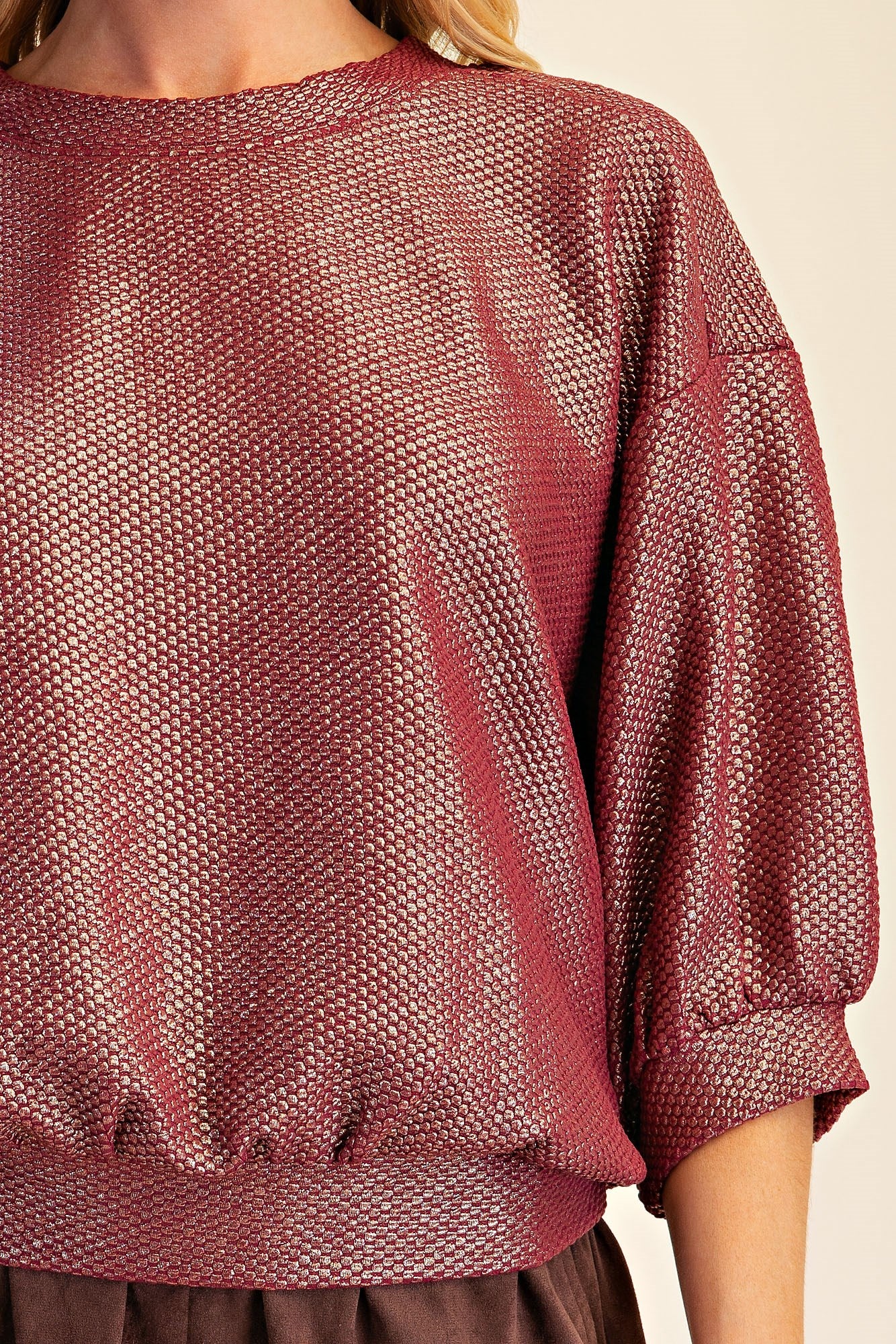 Pullover Metallic Sweatshirt