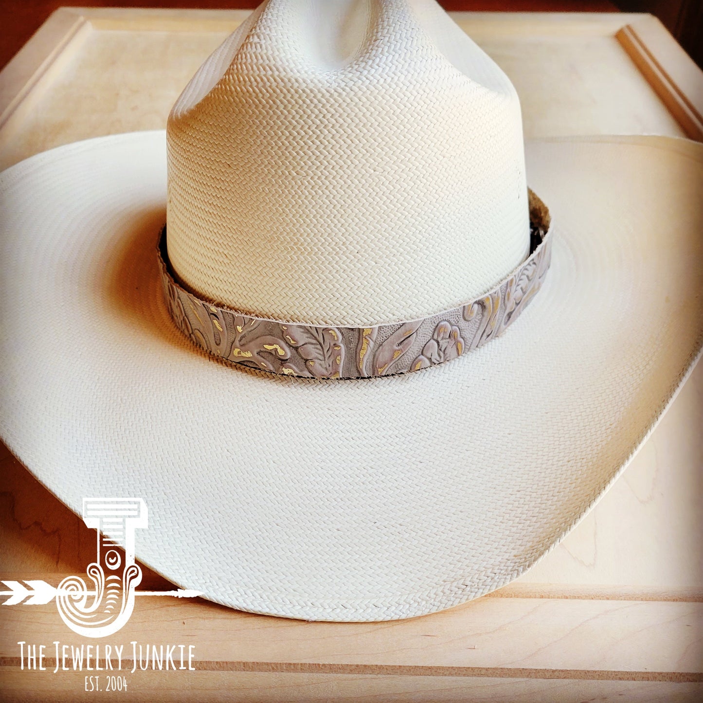 Gilded Cowboy Embossed Leather Hat Band Only 950m
