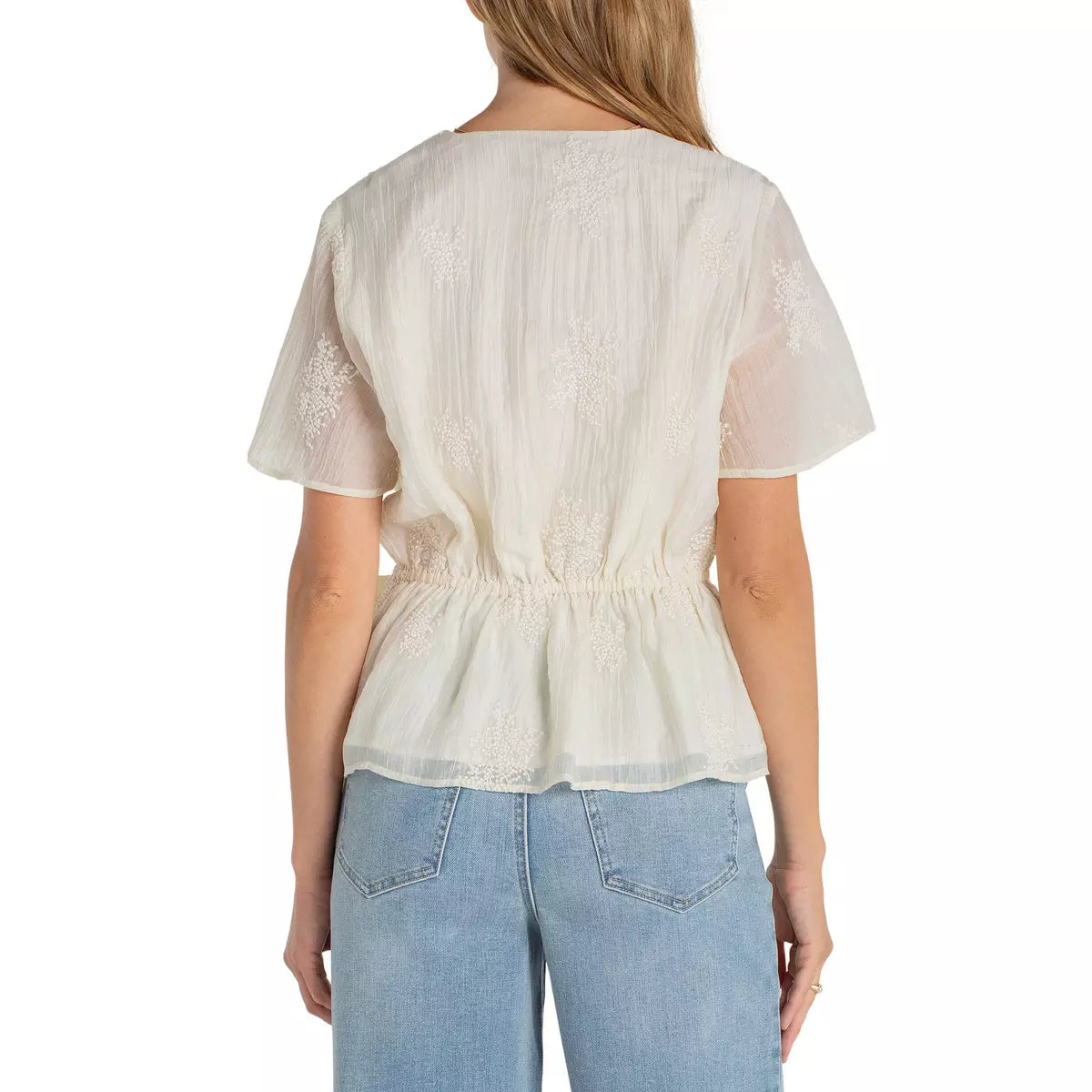 Liverpool Wrap Front V-Neck Blouse