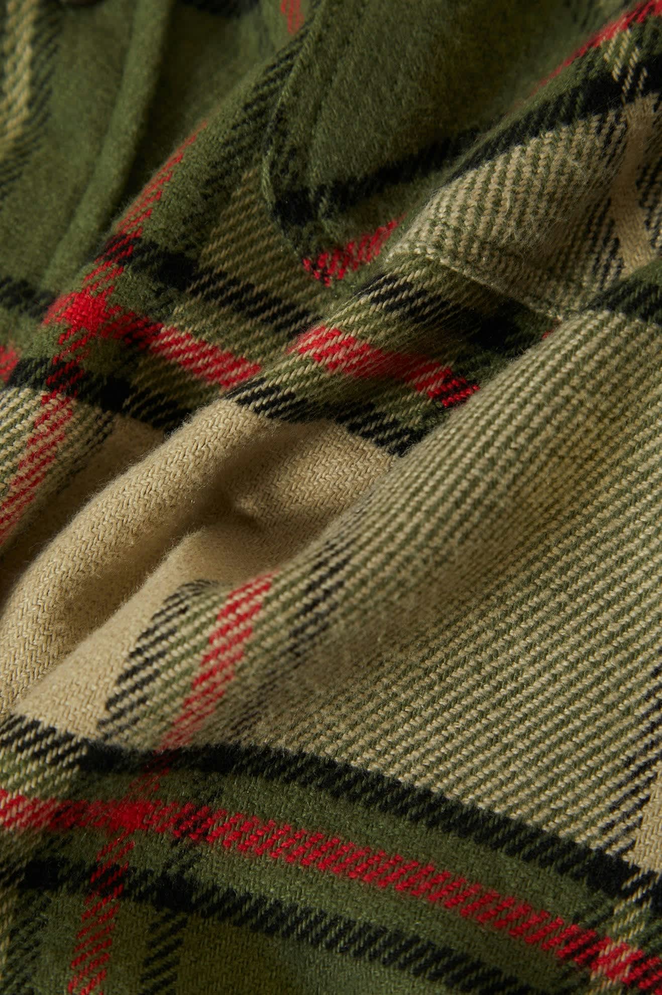 Brixton BOWERY FLANNEL Wild Green/Elm/Adrenaline Rush