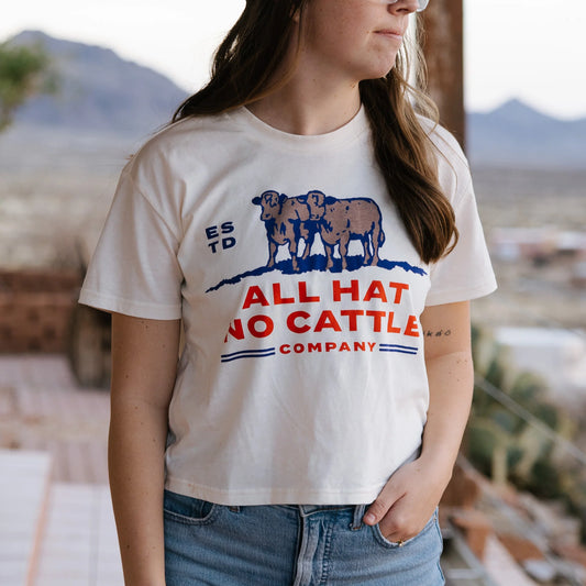 Sendero Provisiones Co. ALL HAT NO CATTLE WOMEN'S CROP TEE