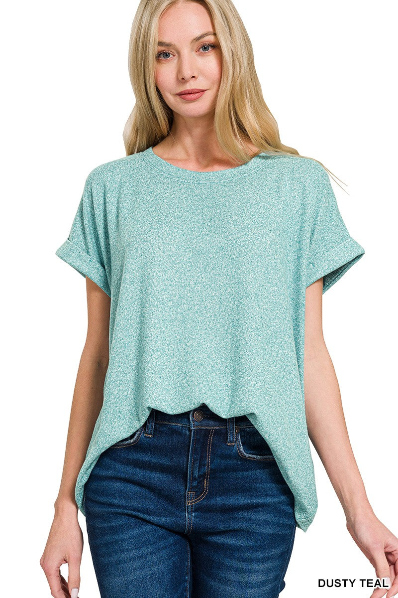 Melange Top S-3X (4 color choices)