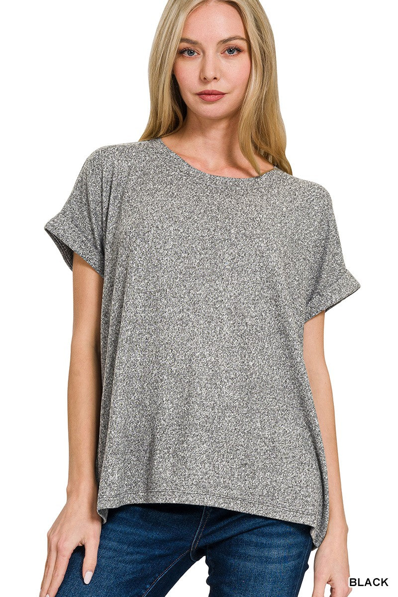 Melange Top S-3X (4 color choices)