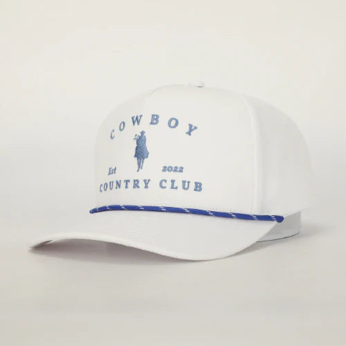 Cowboy Country Club Horse Roped Hat White
