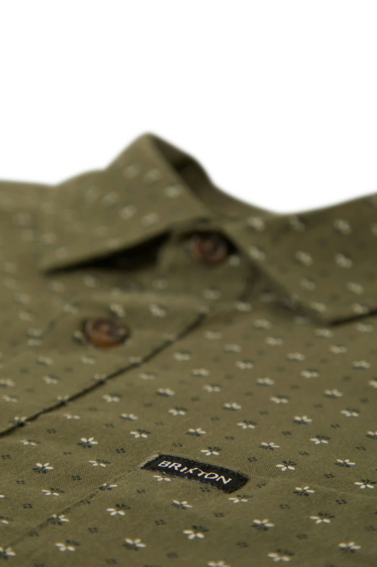 Brixton CHARTER PRINT S/S SHIRT (Ivy Green or Off White MiroFloral)