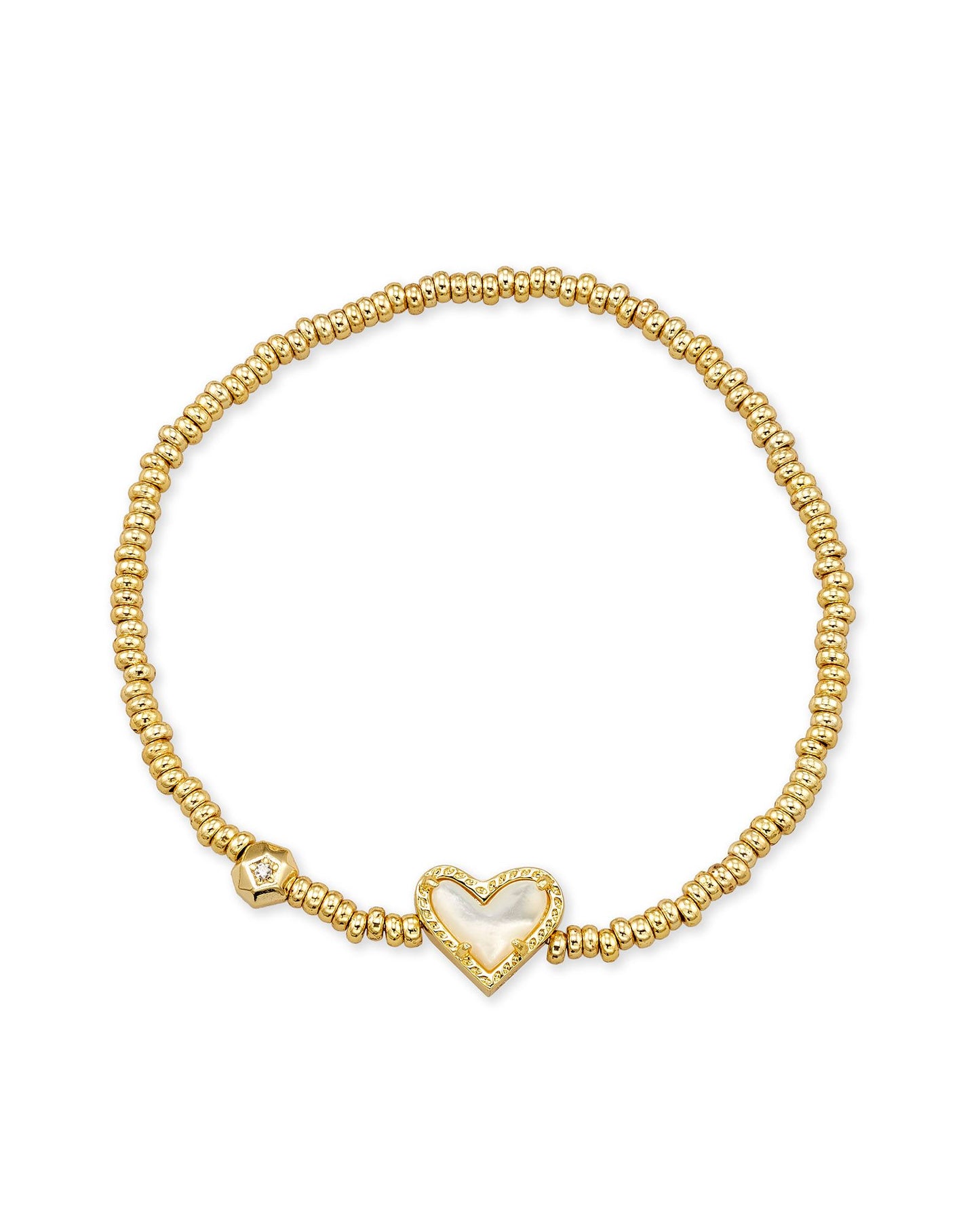Kendra Scott ARI HEART STRETCH BRACELET GOLD