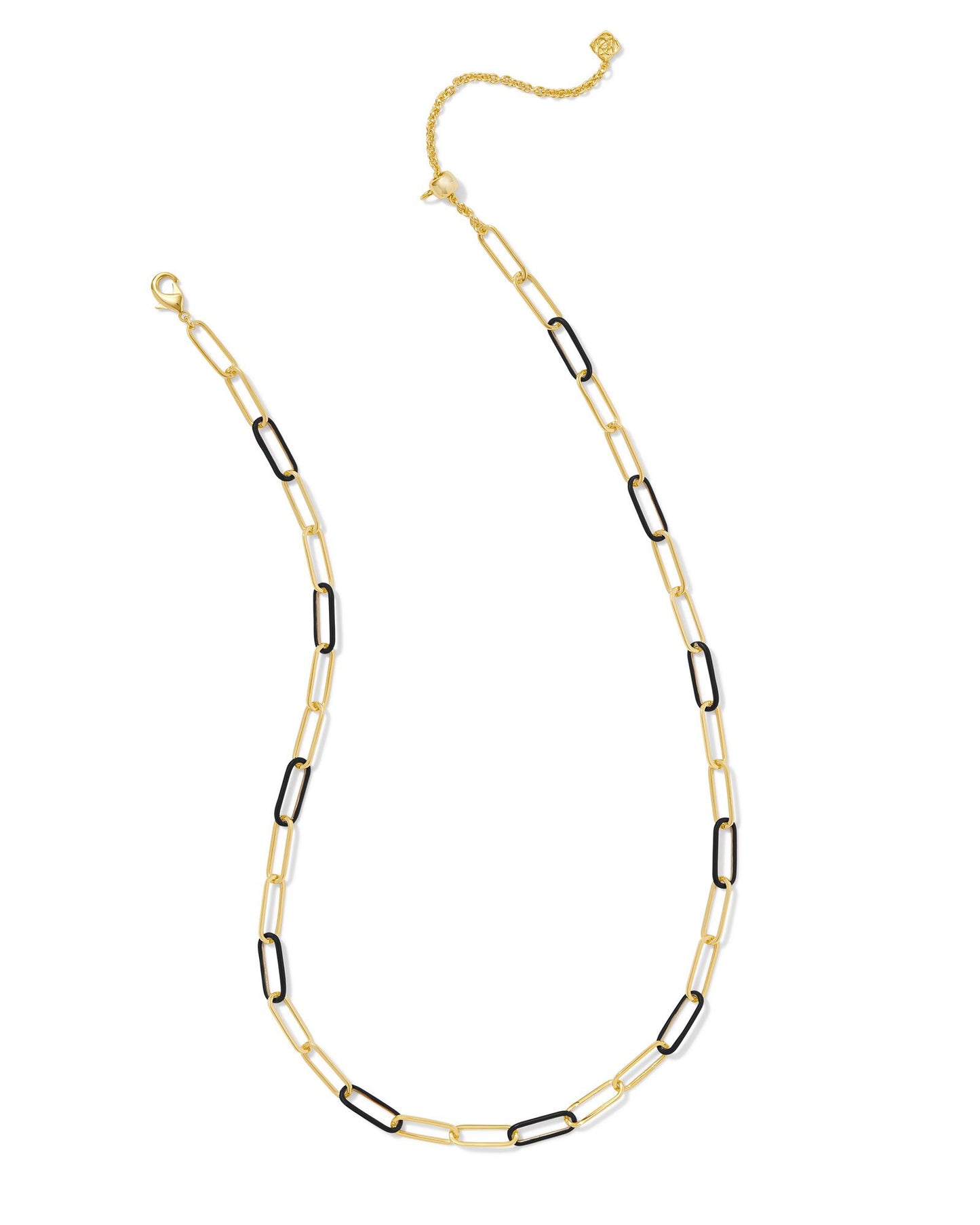Kendra Scott AINSLEY CONVERTIBLE CHAIN NECKLACE GOLD BLACK or BURGDY ENAMEL