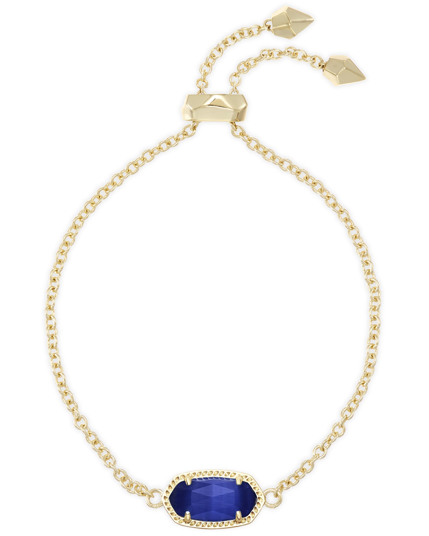 Kendra Scott ELAINA DELICATE CHAIN BRACELET GOLD COBALT CATS EYE