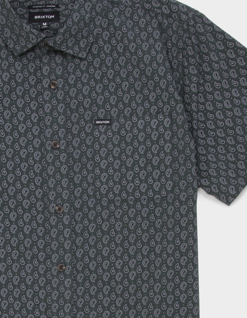 Brixton Charter Paisley Print Short Sleeve Woven Shirt