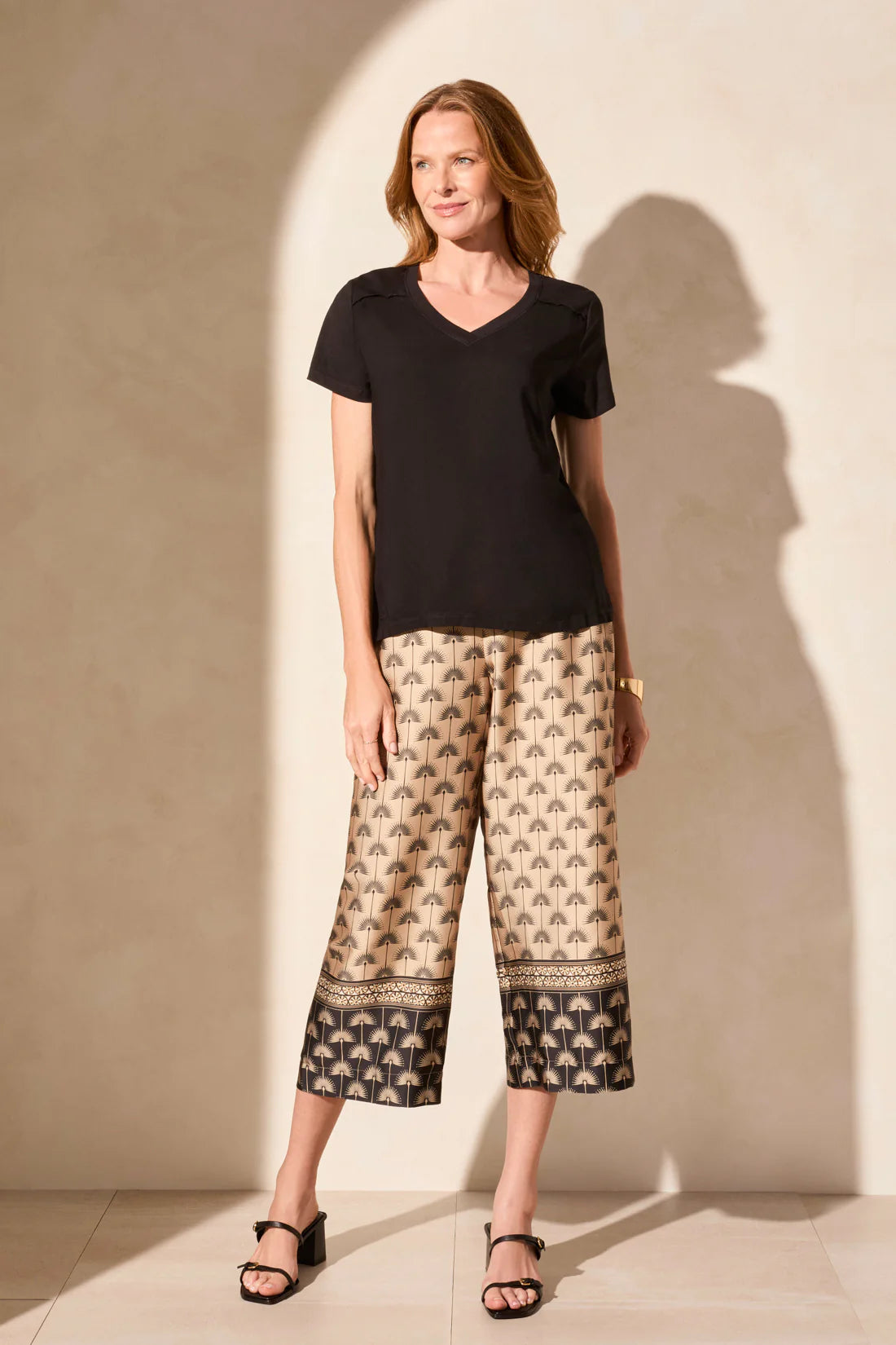 TRIBAL SOFT TOUCH COTTON MIXED MEDIA TOP (CocoMilk or Black)