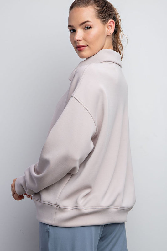 Scuba Quarter Zip Funnel Neck Pullover