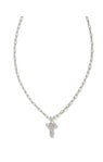 Crystal Letter Pendent Gold or Silver Metal