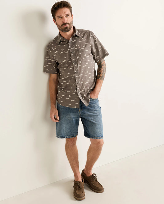 Pendelton MEN'S SHORT-SLEEVE SHORELINE COTTON SHIRT - Fish Grey