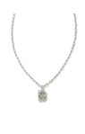 Crystal Letter Pendent Gold or Silver Metal