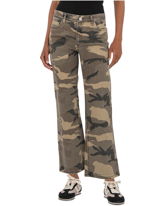 KUT from the KLOTH KELSEY HIGH RISE ANKLE FLARE Camo