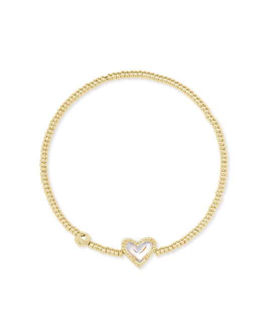 Kendra Scott ARI HEART STRETCH BRACELET GOLD