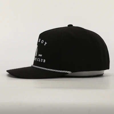 Cowboy Country Club GOLFER ROPED HAT BLACK