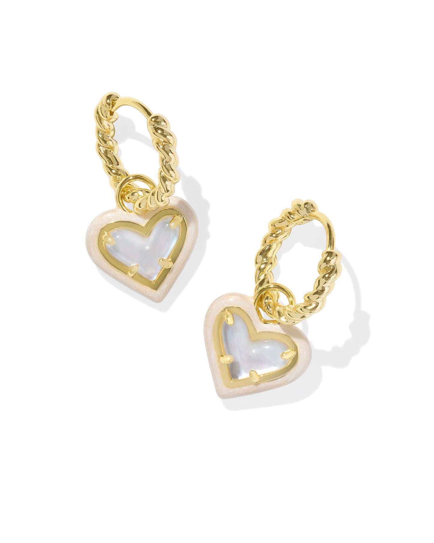 Kendra Scott Ari Heart Enamel Frame Huggie Earrings (Multiple Colors)