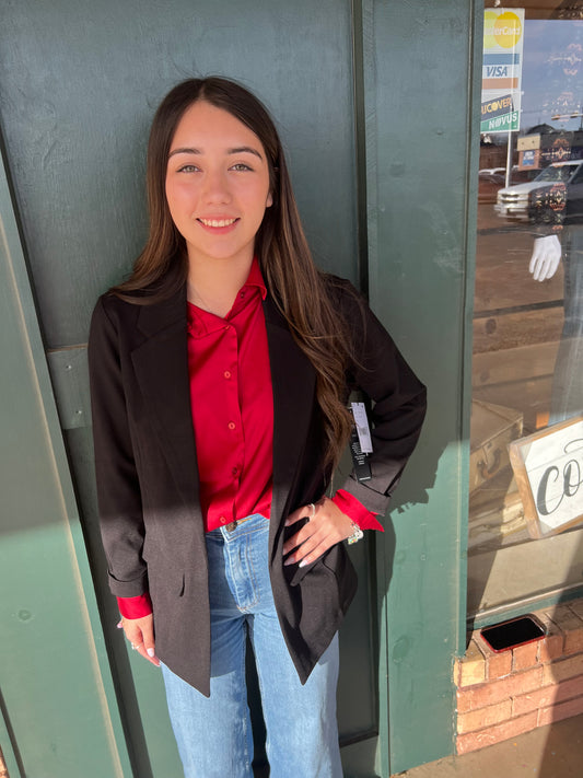 Liverpool Boyfriend Blazer with Princess Darts - Black