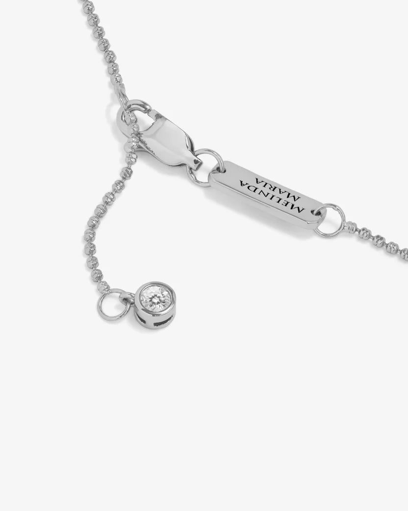 Melinda Maria Ashley Venice Necklace Silver|White Diamondettes