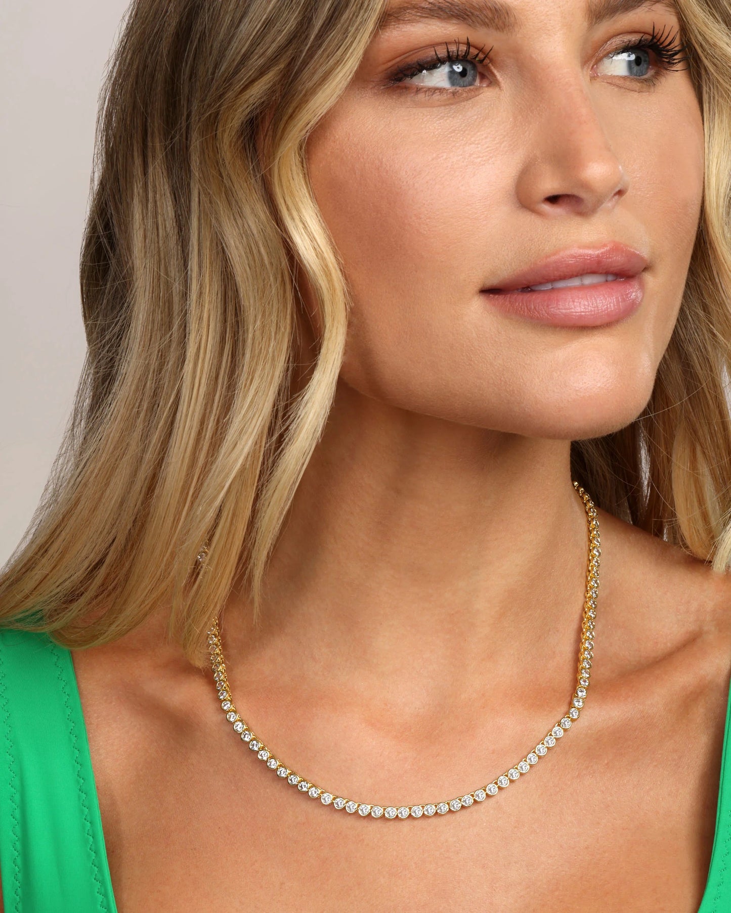 Melinda Maria Baroness Tennis Necklace 18"