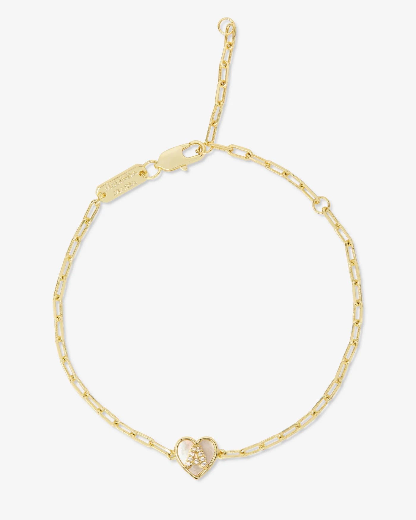 Melinda Maria Love Letters Heart Bracelet