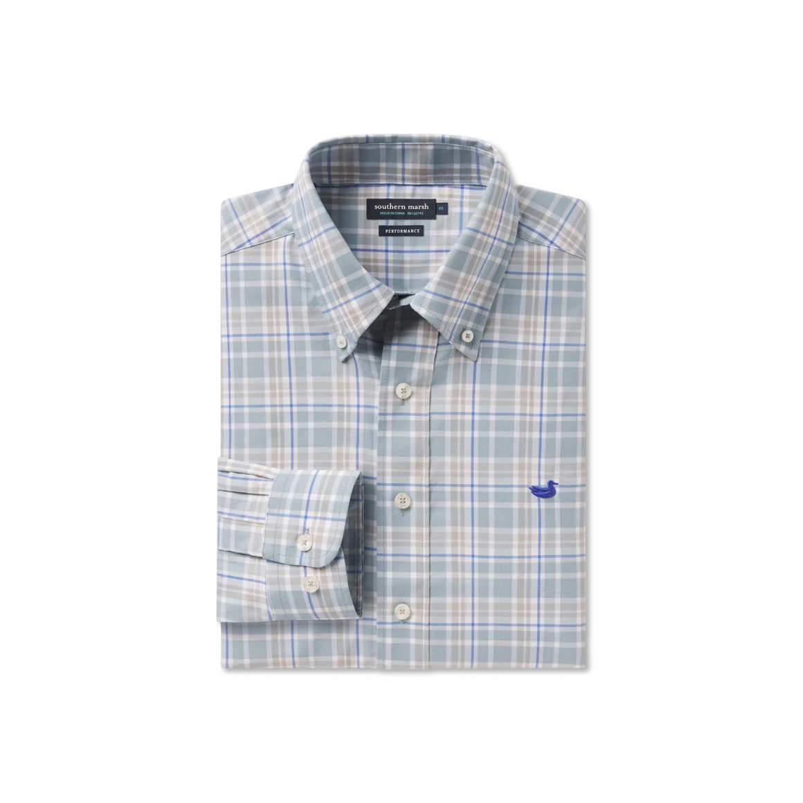 Southern Marsh Grainger Performance Plaid Dress Shirt