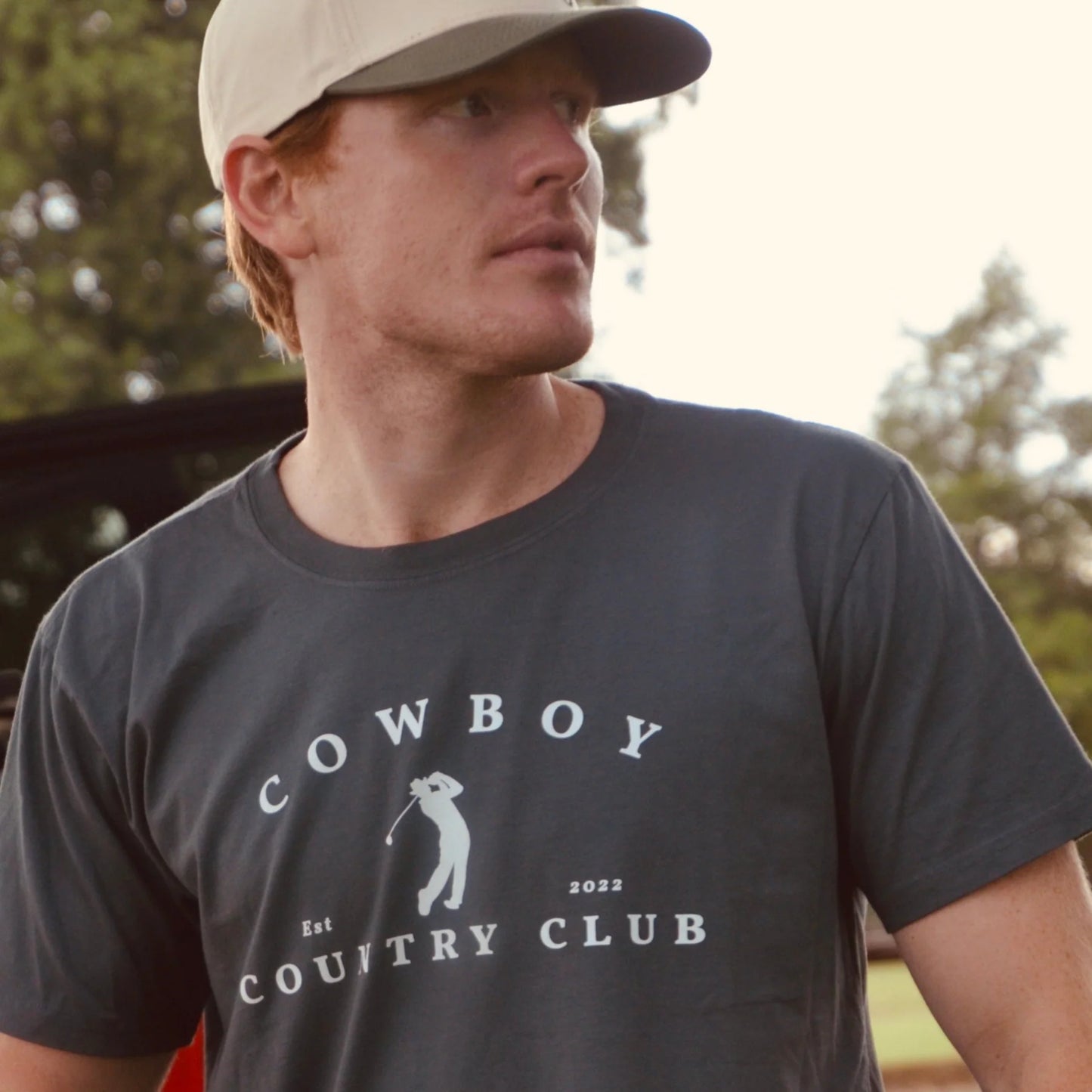 GOLFER LOGO T-SHIRT - Blue Jean