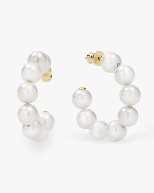 Melinda Marie Life's A Ball Pearl Hoops