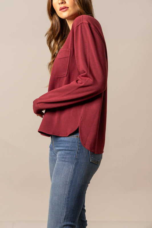 Kimes Ranch Elouise Henley Long Sleeve Top
