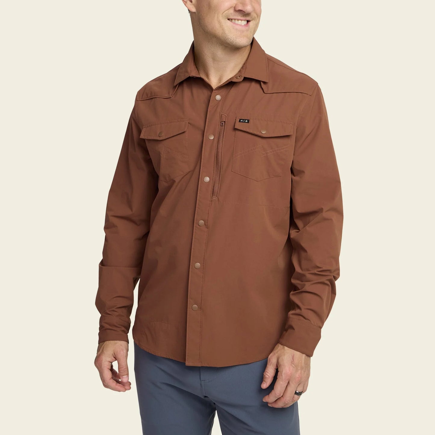 Howler Bros. Emerger Tech Longsleeve Mink Brown