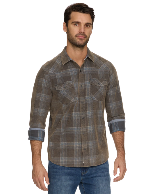 Flag & Anthem RANBURNE VINTAGE WASHED CORDUROY WESTERN SHIRT
