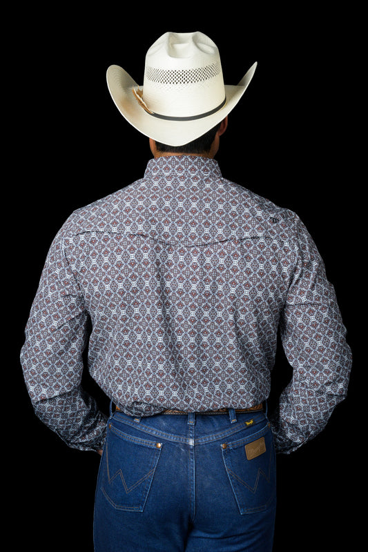 Ferrell THE CONNOR IN BROWN - LONG SLEEVE SNAP SHIRT