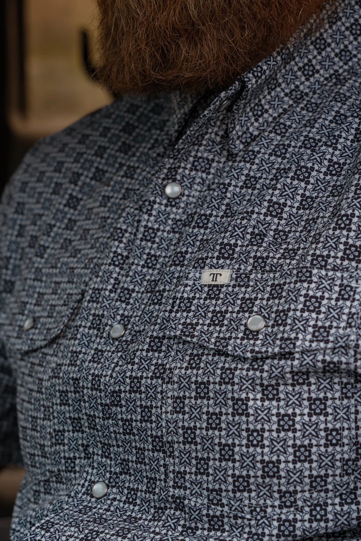 Ferrell THE COLTON IN BLUE - SHORT SLEEVE SNAP