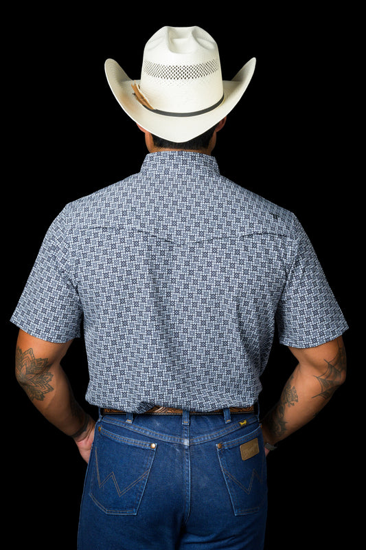 Ferrell THE COLTON IN BLUE - SHORT SLEEVE SNAP