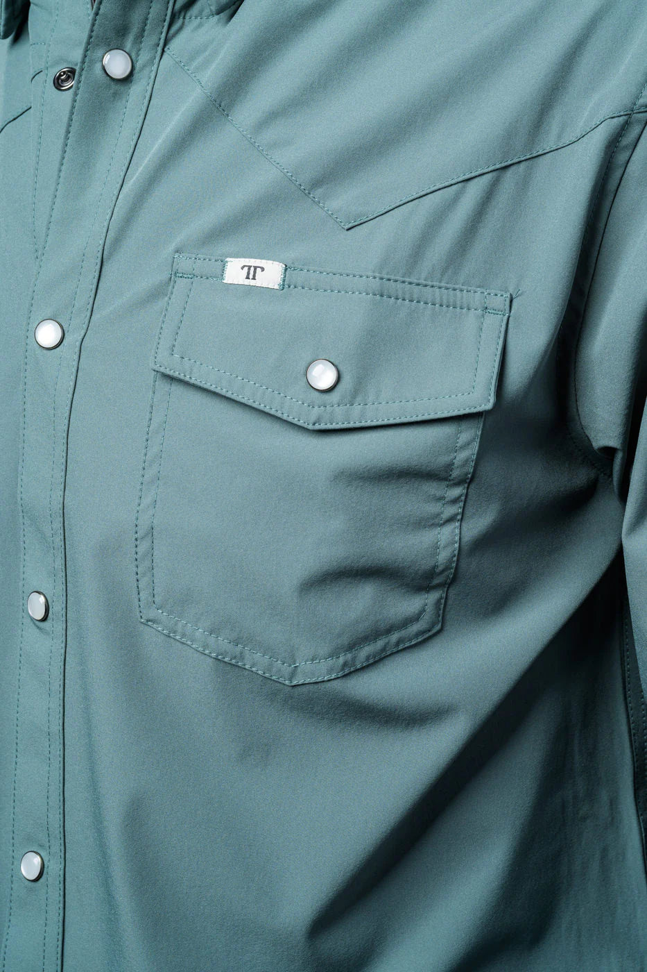 Ferrell Brand MEN'S AQUA LONG SLEEVE SNAP SHIRT