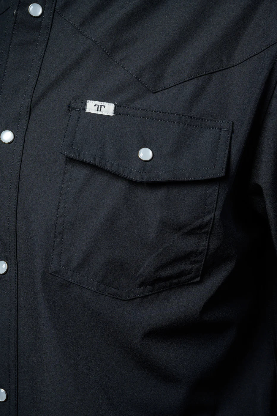 Ferrell Brand MEN'S BLACK SHORT SLEEVE SNAP SHIRT