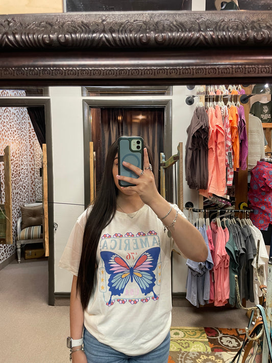Jadelynn Brooke American Butterfly Tee