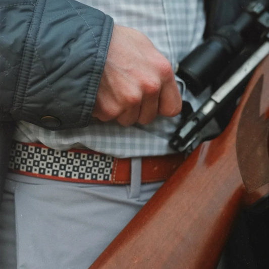 Cowboy Country Club WOVEN LEATHER AZTEC CHECKER BELT