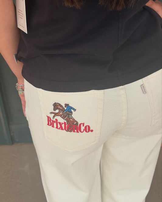 Brixton Margo Cropped 5-Pocket Pant - Off White