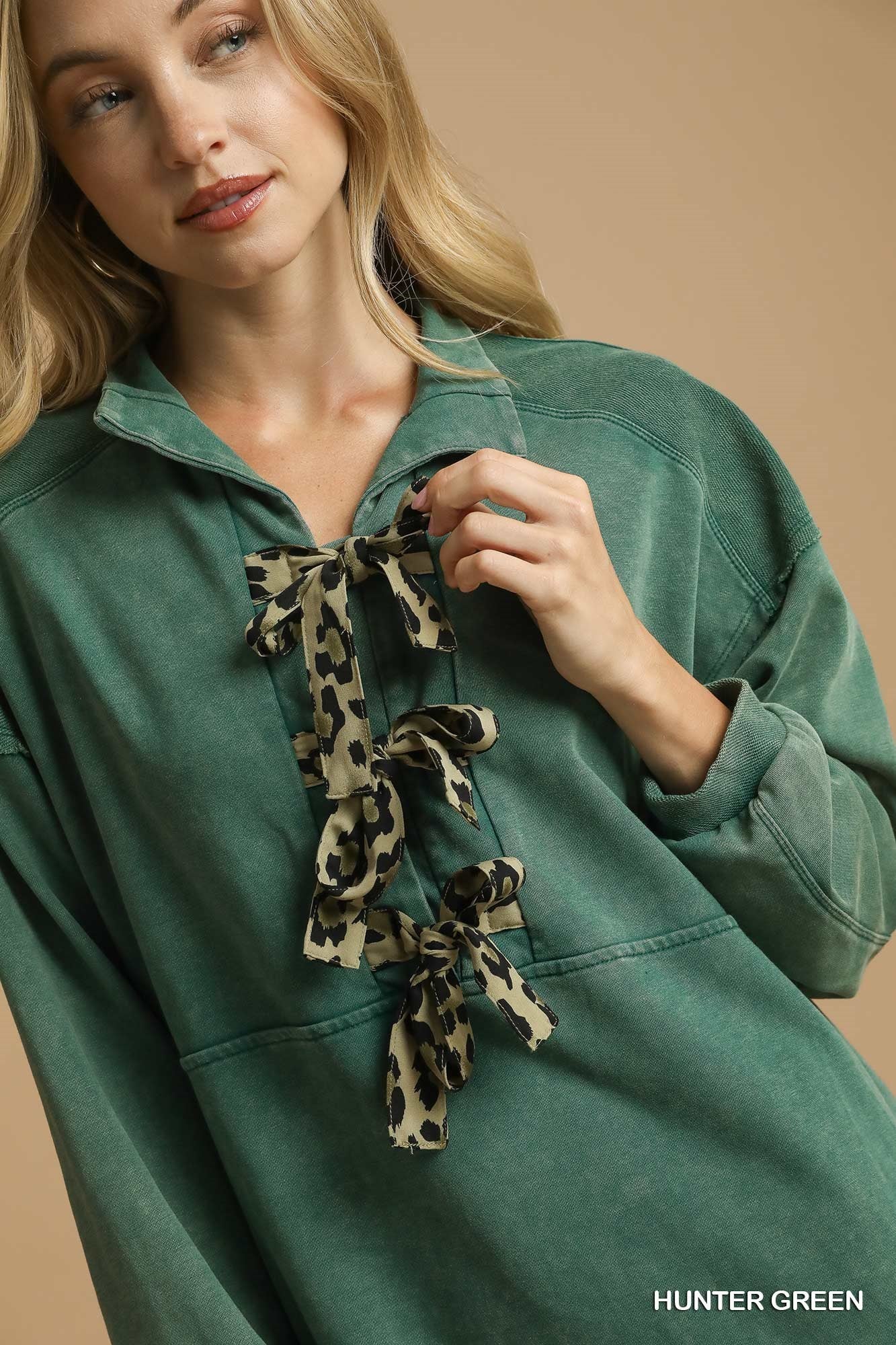 Mineral Washed Sweatshirt Dress (Hunter Green or Black)