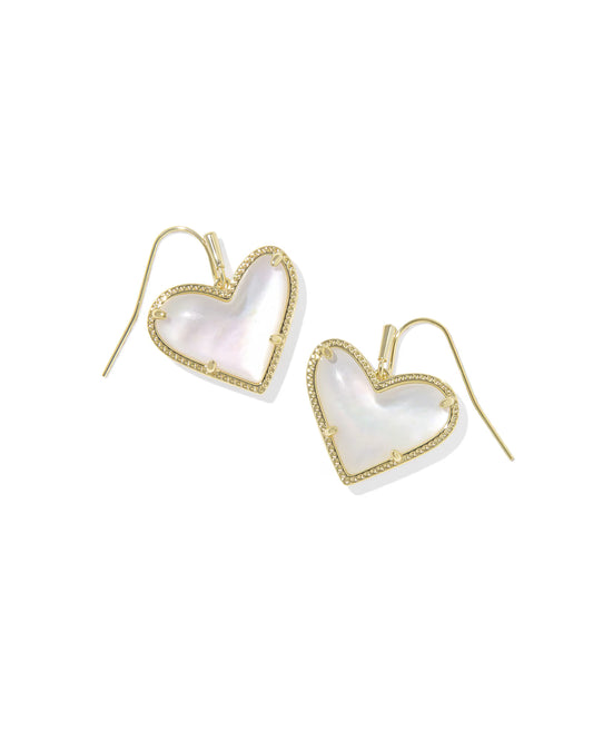Kendra Scott Ari Heart Statement Gold Drop Earrings