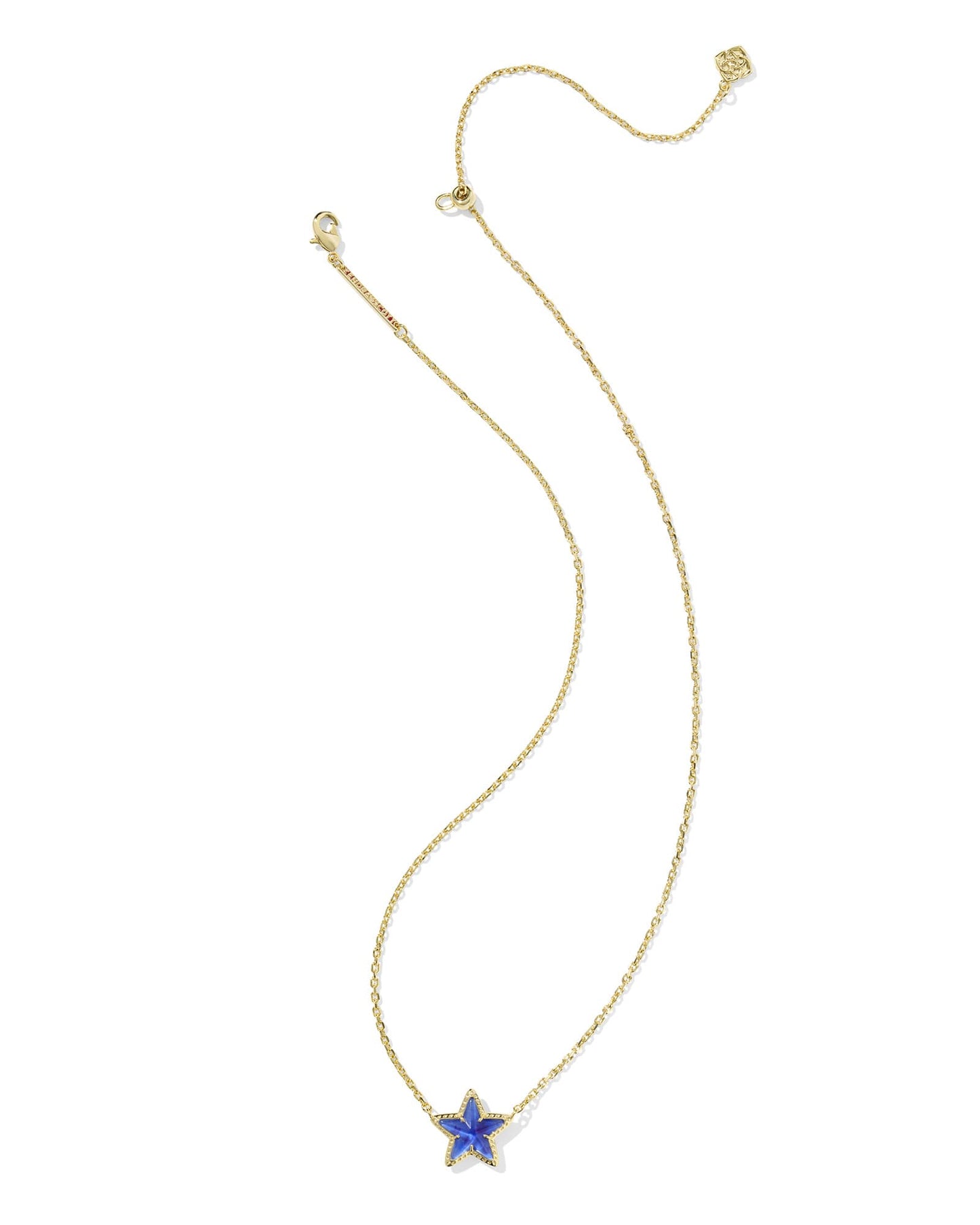 Kendra Scott Cassidy Gold Short Pendant Necklace (Cobalt, Ivory or Red)