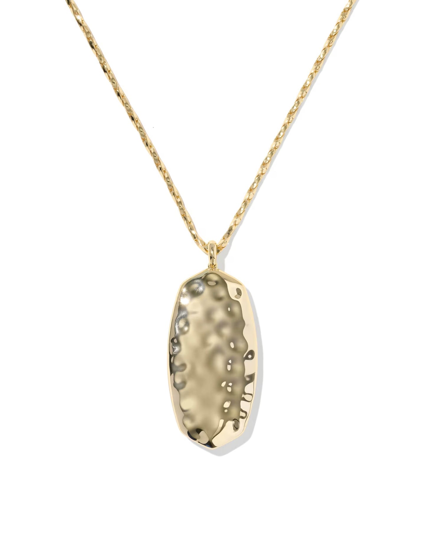 Kendra Scott Danielle Riveted Gold Long Pendant Necklace - Ivory Mother-of-Pearl